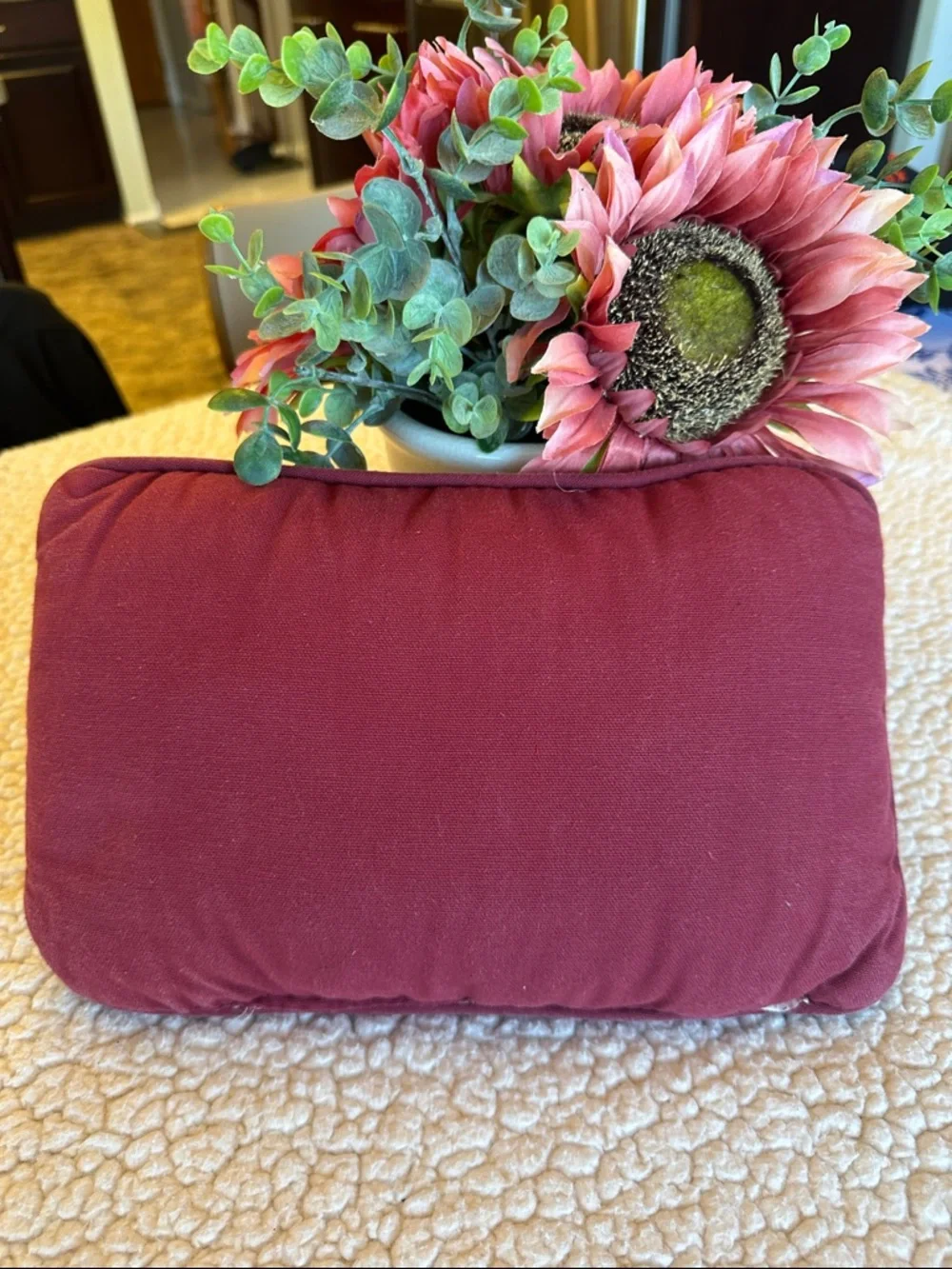 🌺 Baby's First Christmas Decorative Pillow